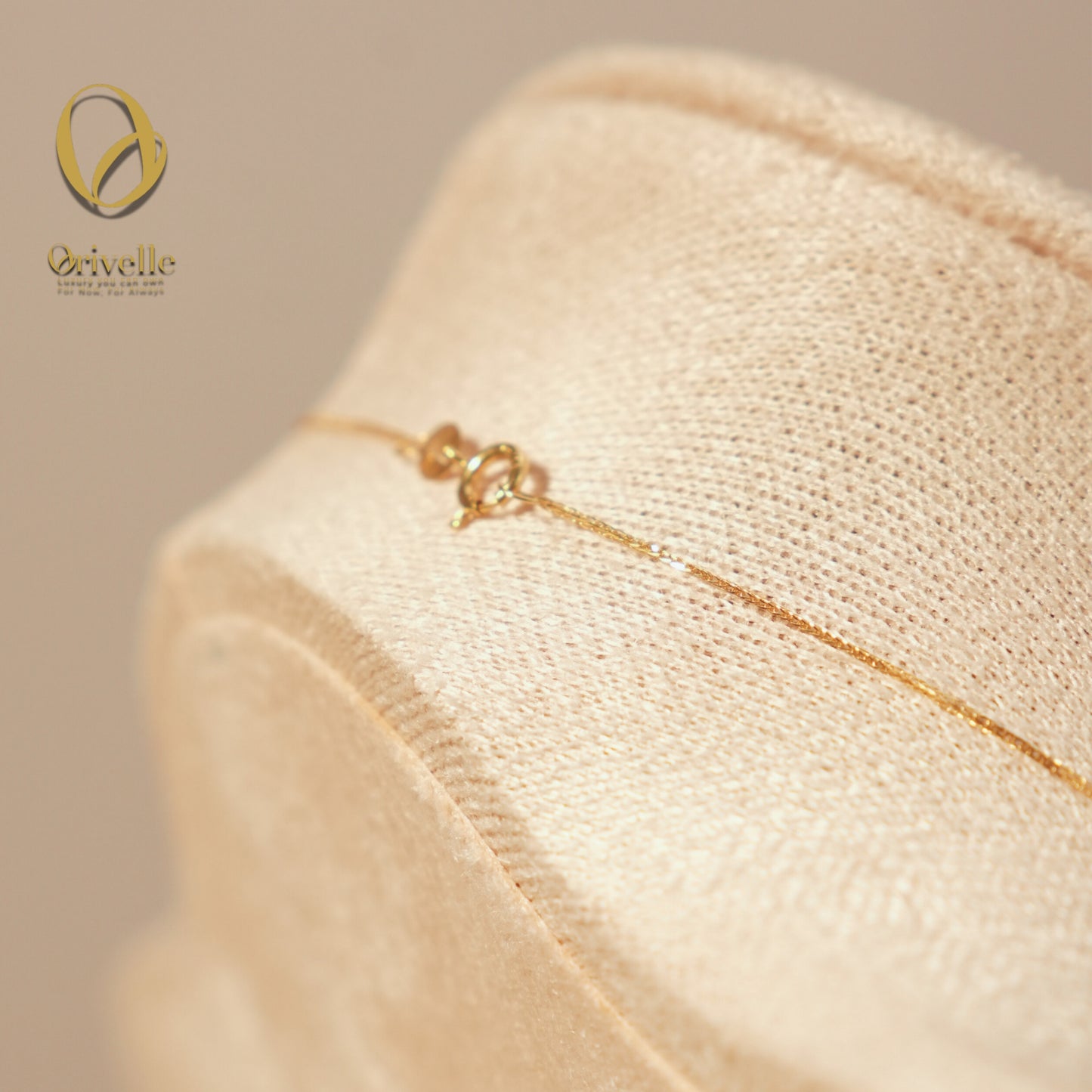 Orivelle 18K Real Gold Foxtail Chain Necklace β 0.5g | Pawnable, Hypoallergenic, Fade-Free, Unisex Lightweight Fine Jewelry