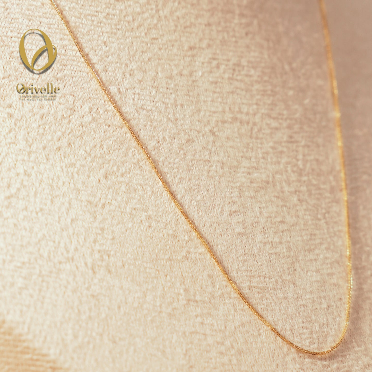 Orivelle 18K Real Gold Foxtail Chain Necklace β 0.5g | Pawnable, Hypoallergenic, Fade-Free, Unisex Lightweight Fine Jewelry