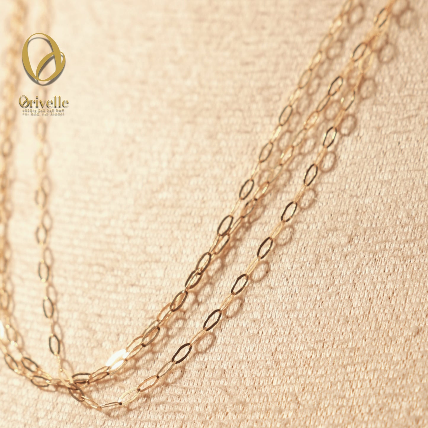 Orivelle 18K Real Gold Paperclip Chain Necklace β 0.6g | Pawnable, Hypoallergenic, Fade-Free, Trendy Everyday Fine Jewelry