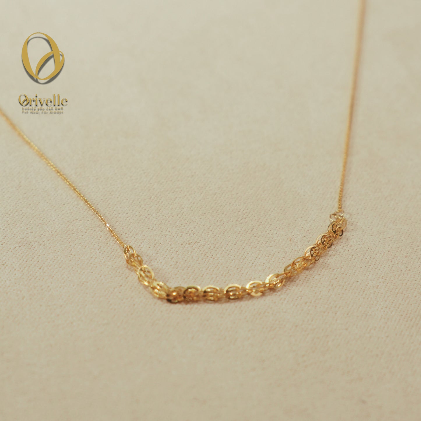 Orivelle 18K Real Gold Palay Necklace (Damascus Inspired) โ 0.6g | Pawnable, Hypoallergenic, Fade-Free, Lightweight Fine Jewelry