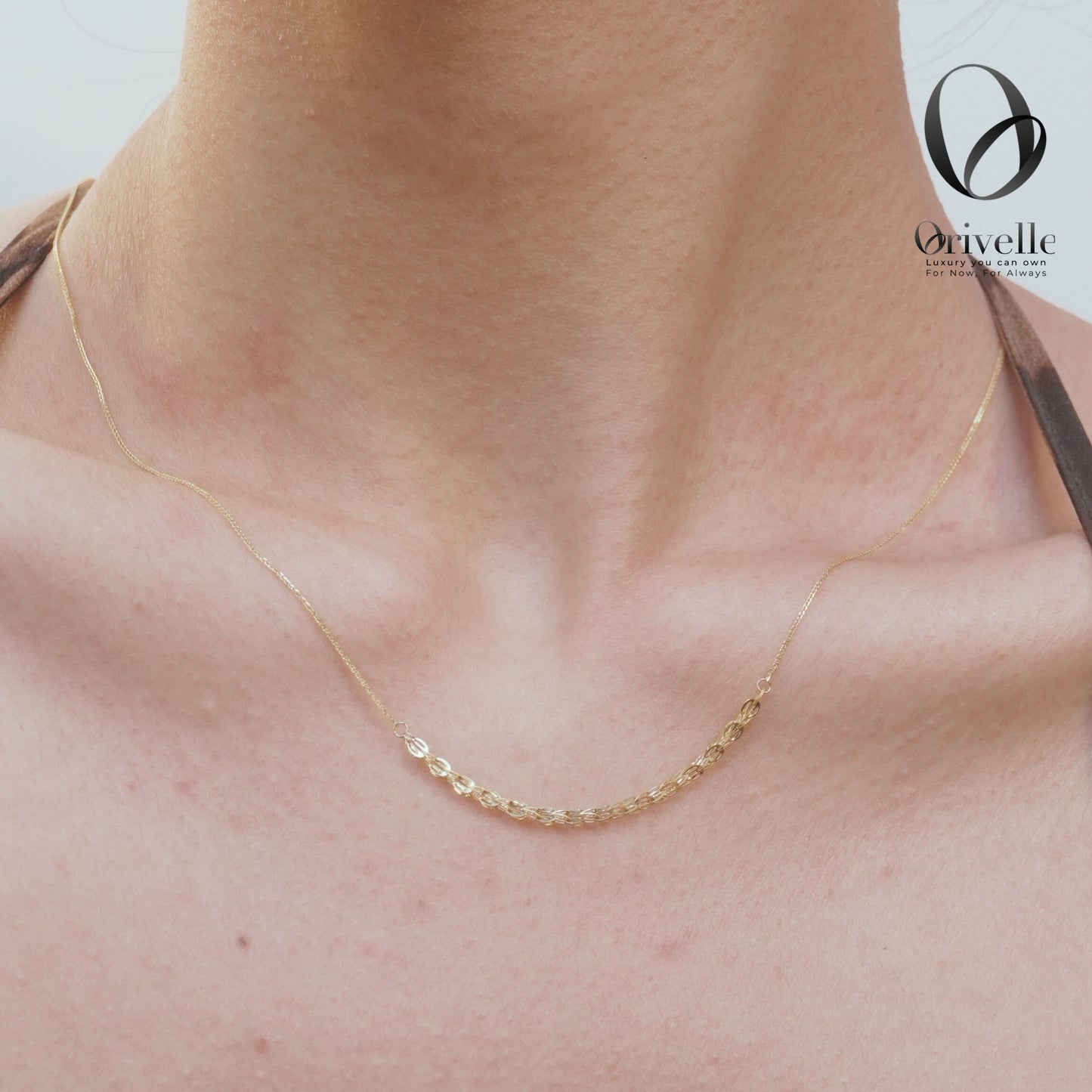 Orivelle 18K Real Gold Palay Necklace (Damascus Inspired) โ 0.6g | Pawnable, Hypoallergenic, Fade-Free, Lightweight Fine Jewelry