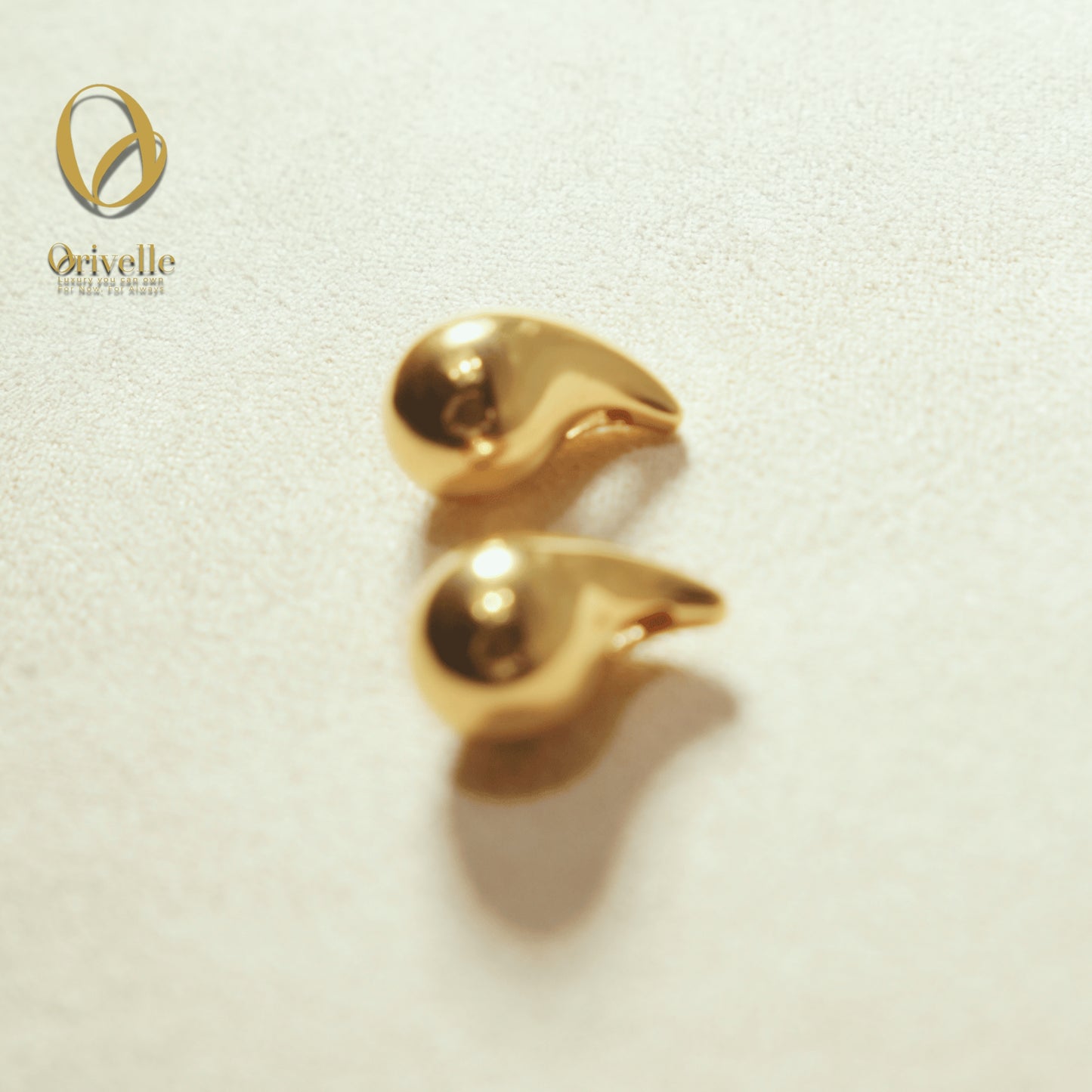 Orivelle 18K Real Gold Teardrop Pendant – 1.4g | Pawnable, Hypoallergenic, Fade-Free, Elegant Fine Jewelry