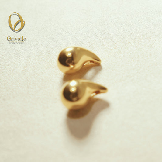 Orivelle 18K Real Gold Teardrop Pendant – 1.4g | Pawnable, Hypoallergenic, Fade-Free, Elegant Fine Jewelry
